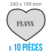 Panneaux de bois forme coeur x 10 pièces
