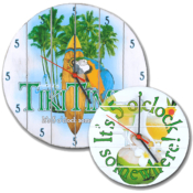 Horloges en bois x 10 pices