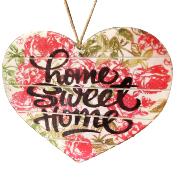 Panneaux de bois forme coeur x 10 pièces