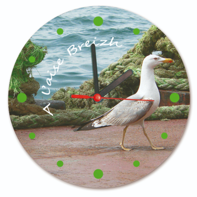 Horloge carton toilé x 6 pièces